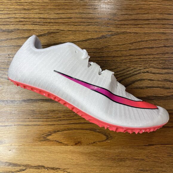Nike Zoom Ja Fly 3 White Red Track Field Spikes Men's Size 10.5 11 12 12.5 13 - Picture 1 of 6